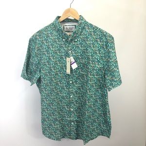 Men's Short Sleeve Printed Button Down Shirt